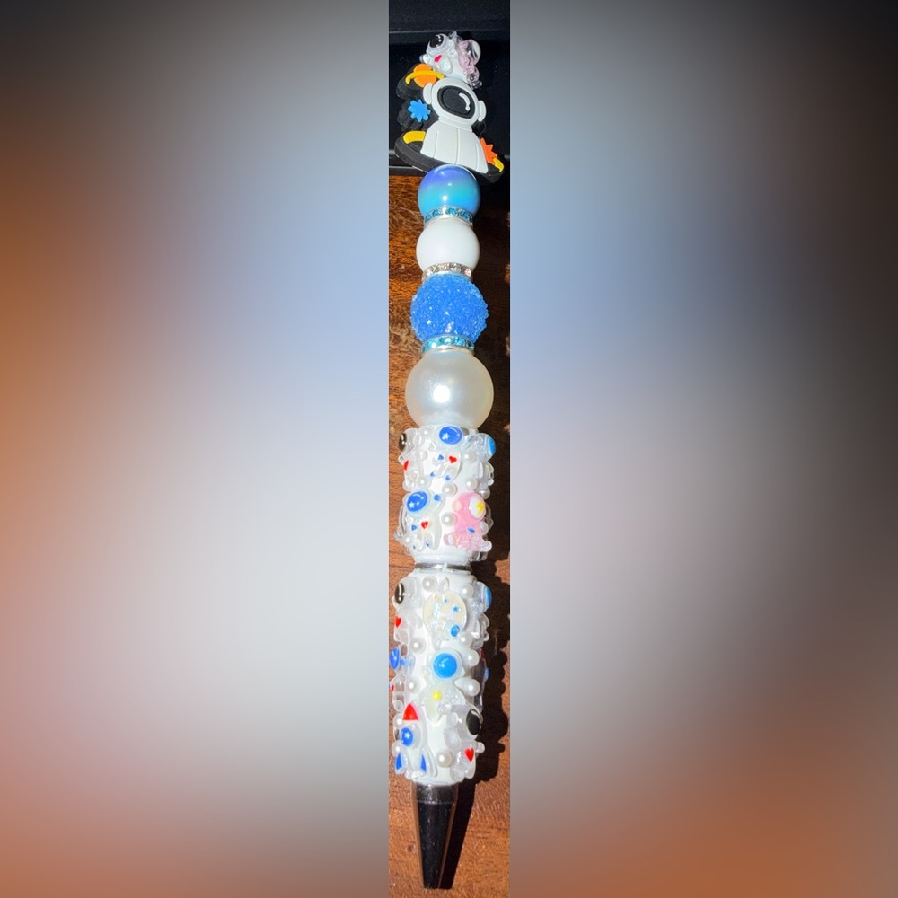 Colorful Astronaut Beaded Pen